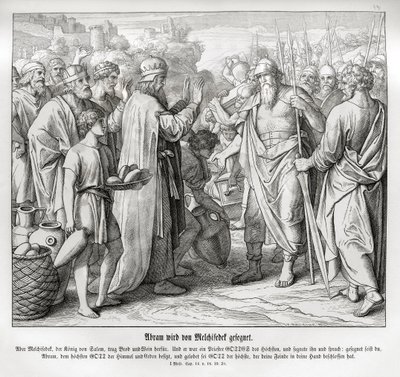 Abraham välsignas av Melkisedek, Genesis av Julius Schnorr von Carolsfeld