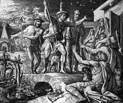 Tillbedjan av herdarna av Julius Schnorr von Carolsfeld
