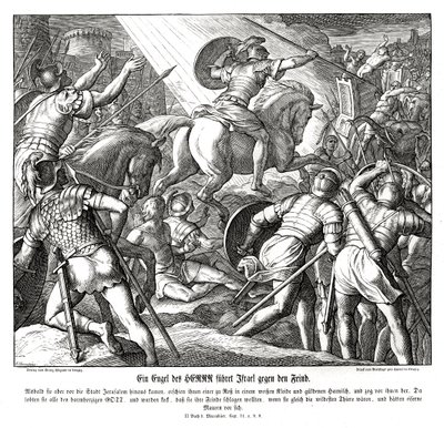 En ängel leder israeliterna, 2 makkabeer av Julius Schnorr von Carolsfeld