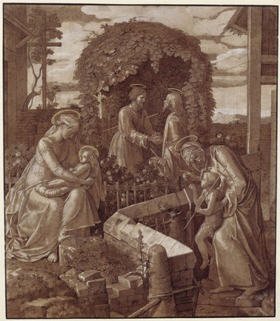 Johannes föräldrars besök hos Jesu föräldrar av Julius Schnorr von Carolsfeld