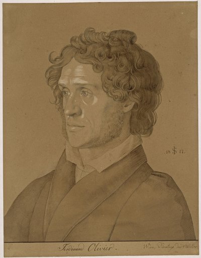 Porträtt av Ferdinand Olivier av Julius Schnorr von Carolsfeld