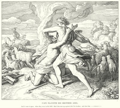 Kain dödar sin bror Abel av Julius Schnorr von Carolsfeld