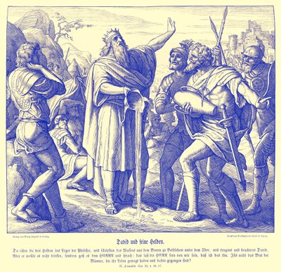David och de tre mäktarna, 2 Samuel av Julius Schnorr von Carolsfeld