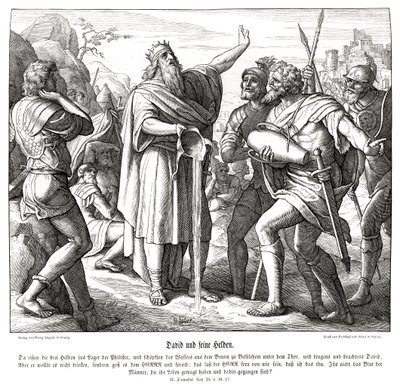 David och de tre mäktarna, 2 Samuel av Julius Schnorr von Carolsfeld