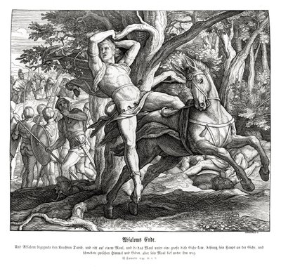 Absaloms död, 2 Samuel av Julius Schnorr von Carolsfeld