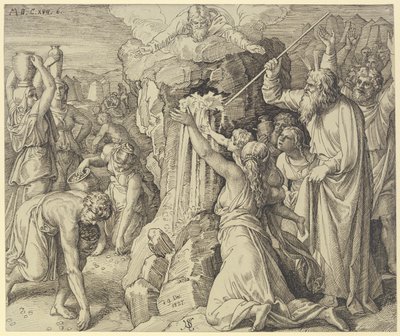 Israels barn får mat och dryck i öknen av Julius Schnorr von Carolsfeld