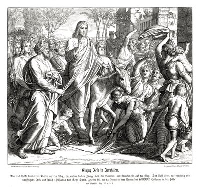 Jesu inträde i Jerusalem, Matteusevangeliet av Julius Schnorr von Carolsfeld