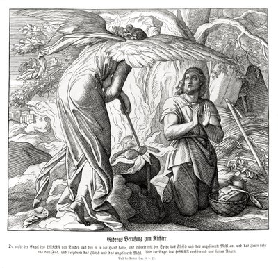 Gideon kallas som domare, domare av Julius Schnorr von Carolsfeld