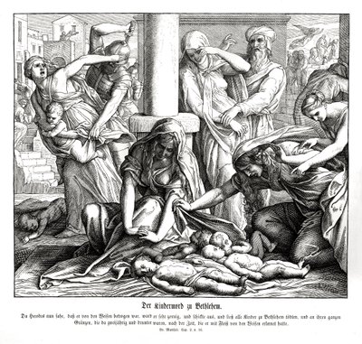 Herodes dödar barnen, Matteusevangeliet av Julius Schnorr von Carolsfeld