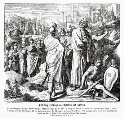 Jerobeam och Rehabeam av Julius Schnorr von Carolsfeld
