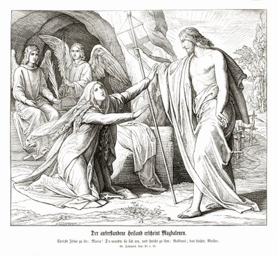 Jesus visar sig för Maria Magdalena, Johannesevangeliet av Julius Schnorr von Carolsfeld