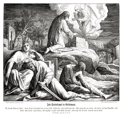 Jesus i Getsemane trädgård, Matteusevangeliet av Julius Schnorr von Carolsfeld