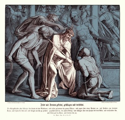 Jesus får en törnekrona, Markusevangeliet av Julius Schnorr von Carolsfeld