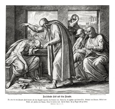 Jobs vänner, Job av Julius Schnorr von Carolsfeld