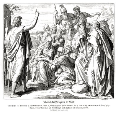 Johannes Döparen, Matteusevangeliet av Julius Schnorr von Carolsfeld