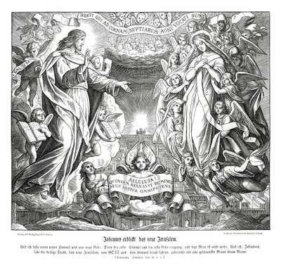 Johannes vision av det nya Jerusalem, Uppenbarelseboken av Julius Schnorr von Carolsfeld