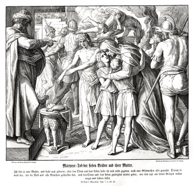 De sju sönernas martyrskap, 2 makkabeer av Julius Schnorr von Carolsfeld