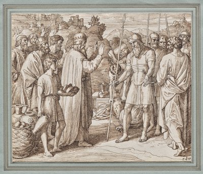 Melkisedek välsignar Abraham av Julius Schnorr von Carolsfeld