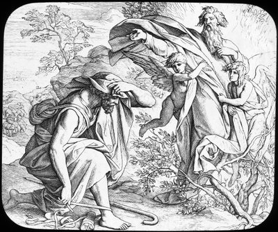Moses och den brinnande busken, 1800-talet av Julius Schnorr von Carolsfeld