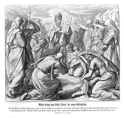 Mose ger buden, 2 Mos av Julius Schnorr von Carolsfeld