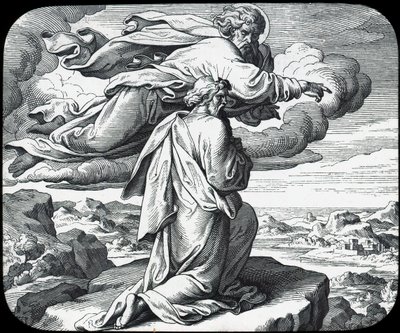 Moses ser på Israels land, 1800-talet av Julius Schnorr von Carolsfeld