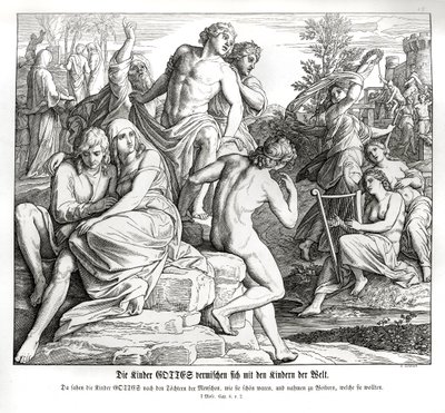 Människans multiplikation, Genesis av Julius Schnorr von Carolsfeld