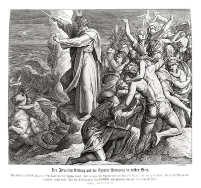 Röda havets delning, Exodus av Julius Schnorr von Carolsfeld