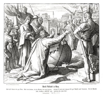 Paulus ankomst till Rom, Apostlagärningarna av Julius Schnorr von Carolsfeld