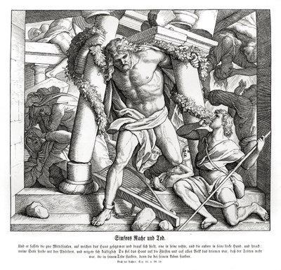 Simsons hämnd och död, domare av Julius Schnorr von Carolsfeld