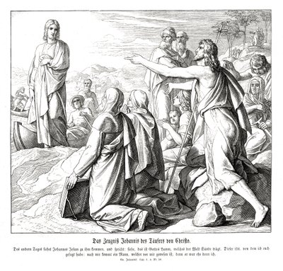 Johannes Döparens vittnesbörd, Johannesevangeliet av Julius Schnorr von Carolsfeld