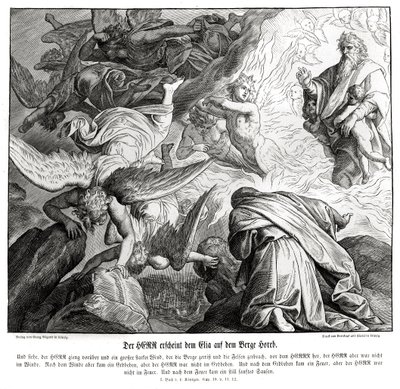 Herren visar sig för Elia på berget Horeb av Julius Schnorr von Carolsfeld