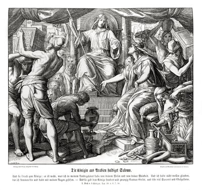 Drottningen av Saba hedrar kung Salomo av Julius Schnorr von Carolsfeld