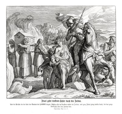 Förbundsarken som går över Jordan, Josua av Julius Schnorr von Carolsfeld