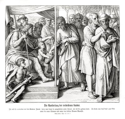 Delningen av det utlovade landet, Josua av Julius Schnorr von Carolsfeld