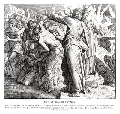 Koras straff, 4 Mosebok av Julius Schnorr von Carolsfeld
