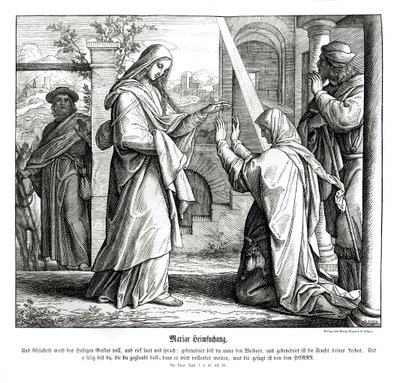 Besök av Maria, Lukasevangeliet av Julius Schnorr von Carolsfeld