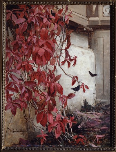Virginia Creeper (Virginia Creeper). Målning av Juli Julievich (Julius) von Klever (1850-1924), olja på duk av Julius Sergius Klever