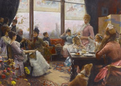 Fem klockan te, 1883-1884. av Julius Stewart