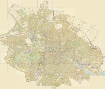 Översiktskarta över Berlin i 44 ark av Julius Straube