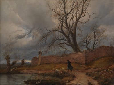 Vandrare i stormen, 1835. av Julius von Leypold