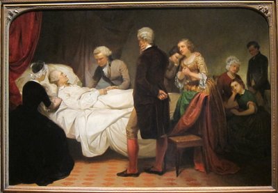 Washington på sin dödsbädd av Junius Brutus Stearns