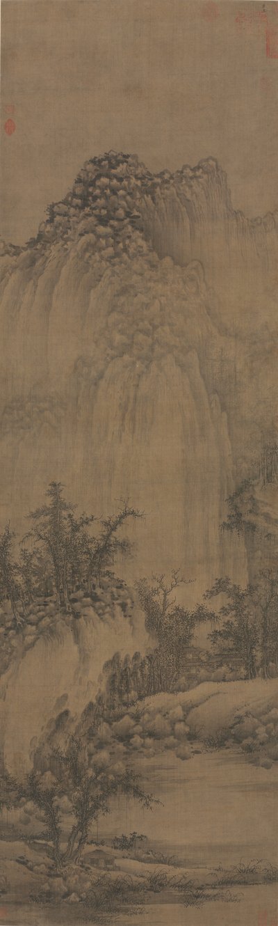 Buddhist Retreat by Stream and Mountains av Juran