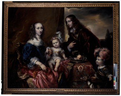 Porträtt av en familj, sägs vara överste John Hutchinson och hans familj av Jürgen Ovens