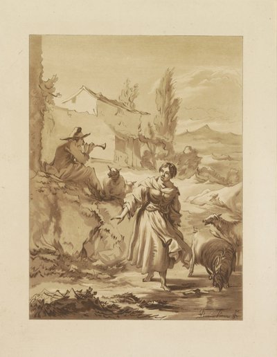 Shepherd blåser på en shawm av Jurriaan Cootwijck