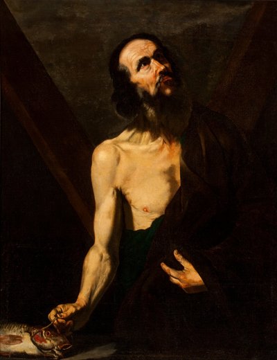 Saint Andrew (olja på duk) av Jusepe de (attr.to) Ribera