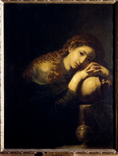 Den ångerfulla Madeleine. Målning av Jose de Ribera dit il Spagnoletto "" den spanska "" (1591-1652) av Jusepe de Ribera