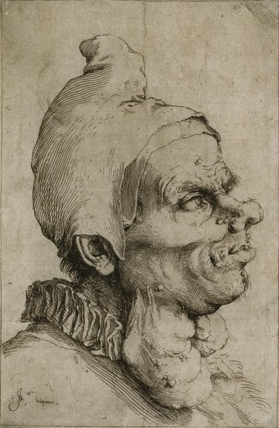 Stort groteskt huvud av Jusepe de Ribera