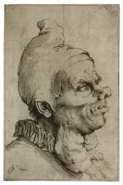 Stort groteskt huvud av Jusepe de Ribera