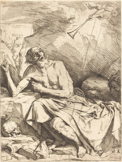 Den helige Jerome som hör den sista domens trumpet av Jusepe de Ribera