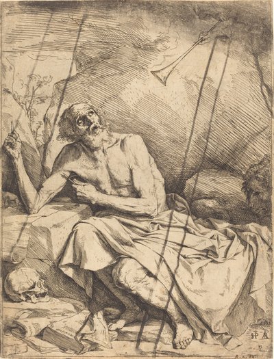 Den helige Jerome som hör den sista domens trumpet av Jusepe de Ribera